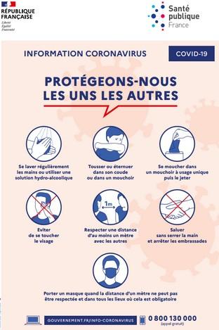 Gestes barrieres protegeons nous protegeons les autres 50p